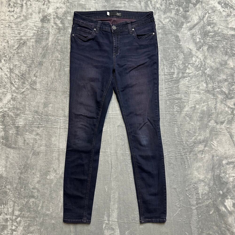 KUT from‎ the Kloth Mia Toothpick Skinny Jeans Women’s Size 6 Purple Denim